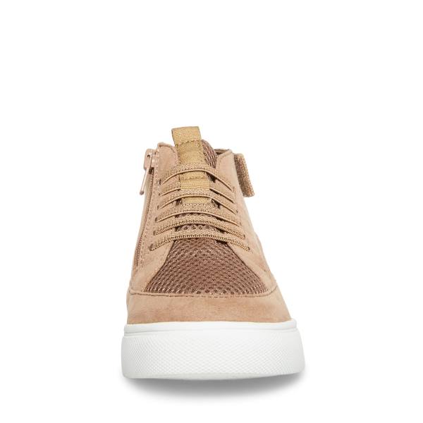 Steve Madden Achangee Taupe Kids' Sneakers Grey Brown | SM-130YE