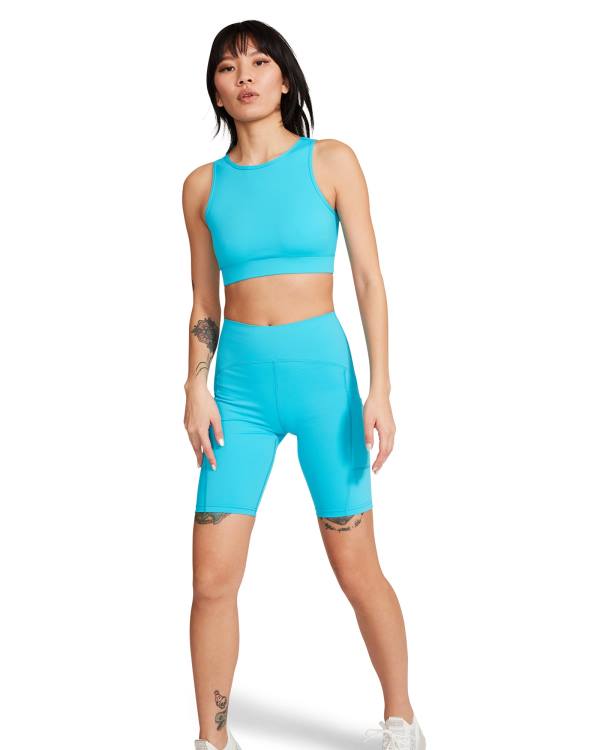 Steve Madden Active Bike Short Turquoise Women\'s Bottoms Turquoise | SM-763YU