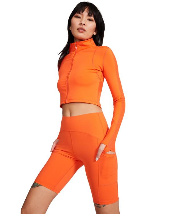 Steve Madden Active Bike Short Women\'s Bottoms Orange | SM-068XW