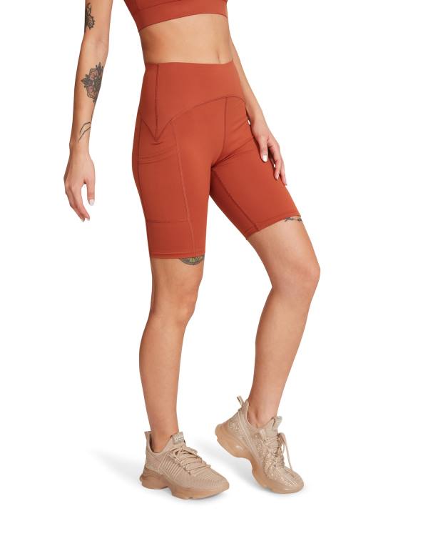 Steve Madden Active Bike Short Women's Bottoms Brown | SM-078KA