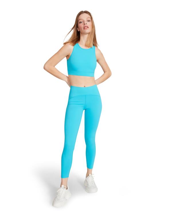 Steve Madden Active Turquoise Women\'s Leggings Turquoise | SM-485UH