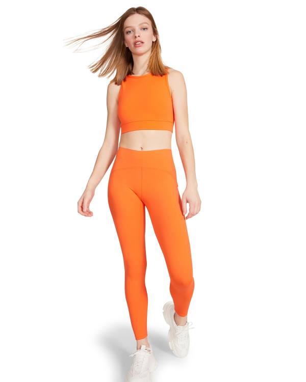 Steve Madden Active Women's Leggings Orange | SM-435NP