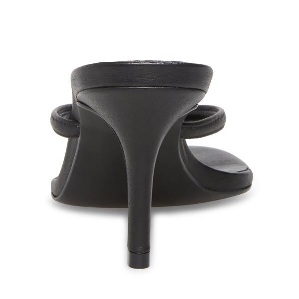 Steve Madden Addyson Leather Women's Heels Black | SM-605LY