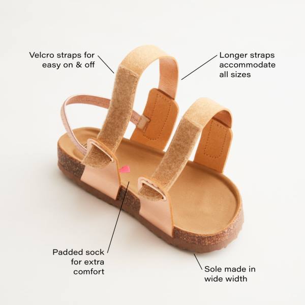 Steve Madden Adouble Kids' Sandals Rose Gold | SM-920MN