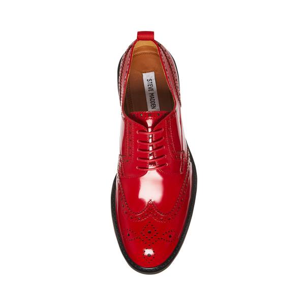 Steve Madden Adrick Leather Men's Dress Shoes Red | SM-238HX