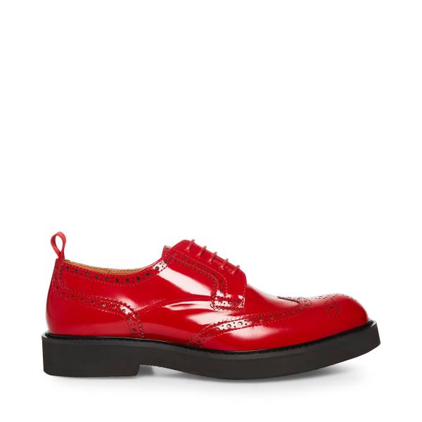 Steve Madden Adrick Leather Men\'s Dress Shoes Red | SM-238HX