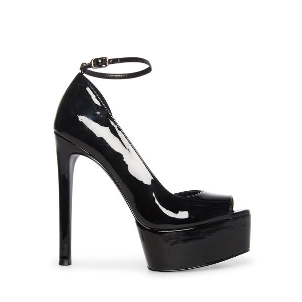 Steve Madden Affair Patent Women\'s Heels Black | SM-057FO