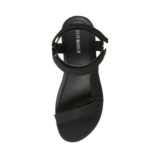 Steve Madden Ahenley Kids' Sandals Black | SM-071KZ