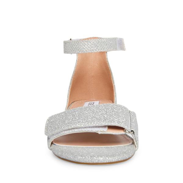 Steve Madden Airenne Kids' Sandals Silver | SM-947BJ