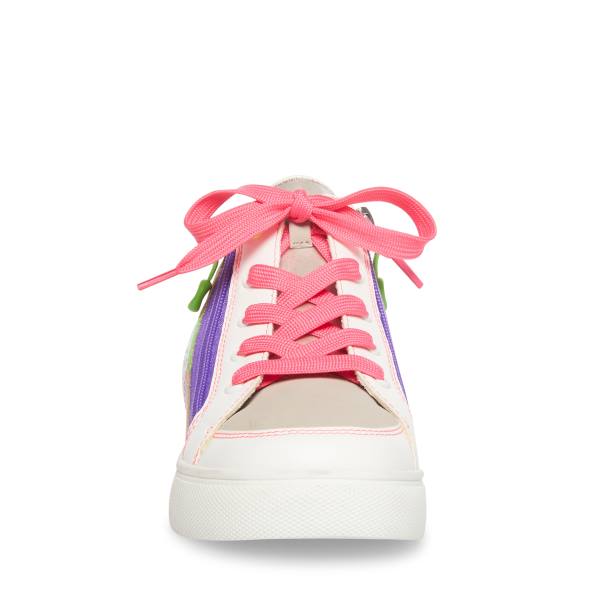 Steve Madden Alaylaa Kids' Sneakers White Multicolor | SM-796FN