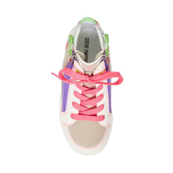 Steve Madden Alaylaa Kids' Sneakers White Multicolor | SM-796FN