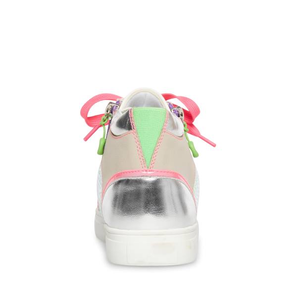 Steve Madden Alaylaa Kids' Sneakers White Multicolor | SM-796FN