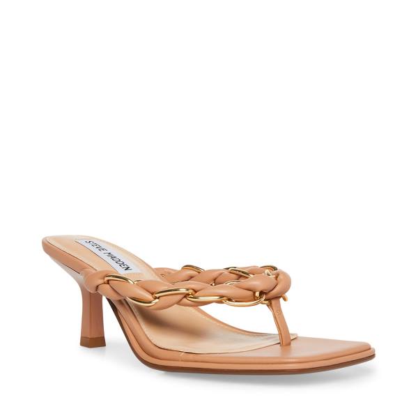 Steve Madden Alenna Tan Women's Heels Beige | SM-695HG