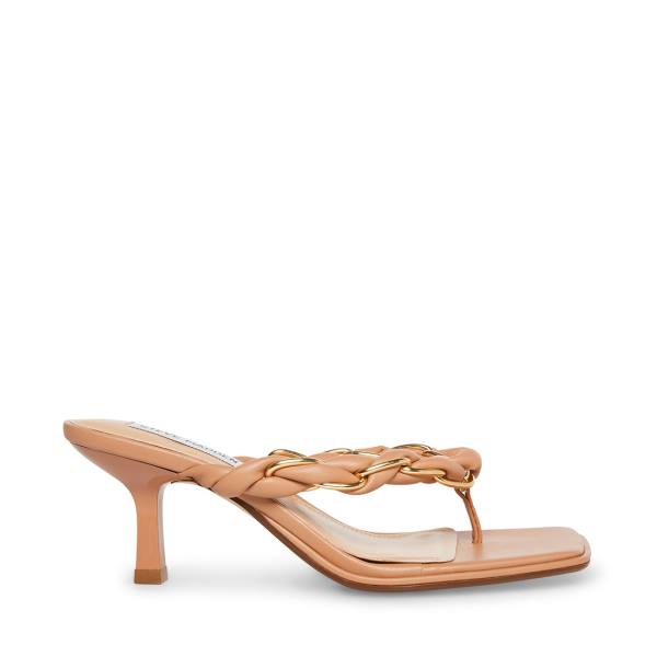 Steve Madden Alenna Tan Women\'s Heels Beige | SM-695HG