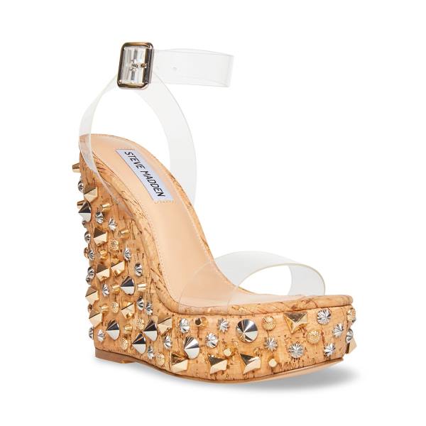 Steve Madden Alika Women's Sandals Clear | SM-671OJ