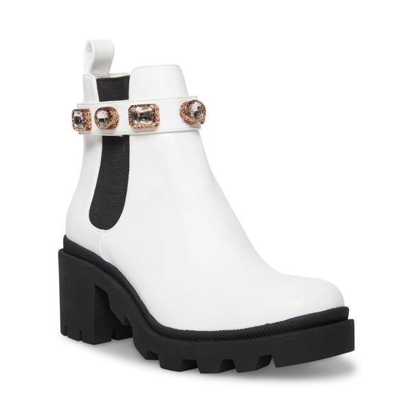 Steve Madden Amulet Women's Booties White | SM-913KV