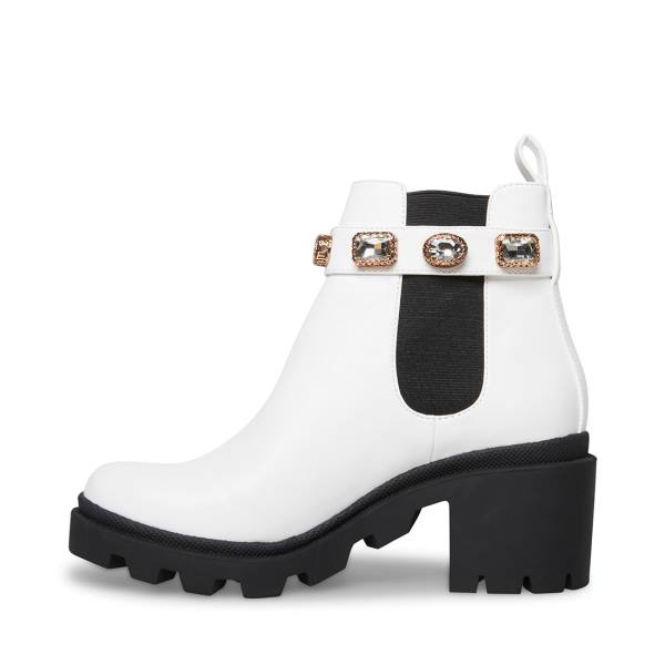 Steve Madden Amulet Women's Booties White | SM-913KV