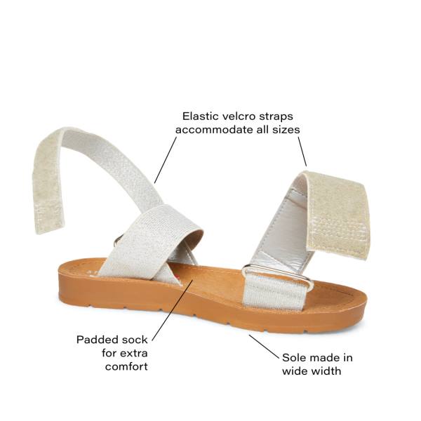 Steve Madden Apasquel Kids' Sandals White | SM-256GW