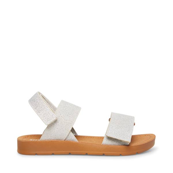 Steve Madden Apasquel Kids\' Sandals White | SM-256GW