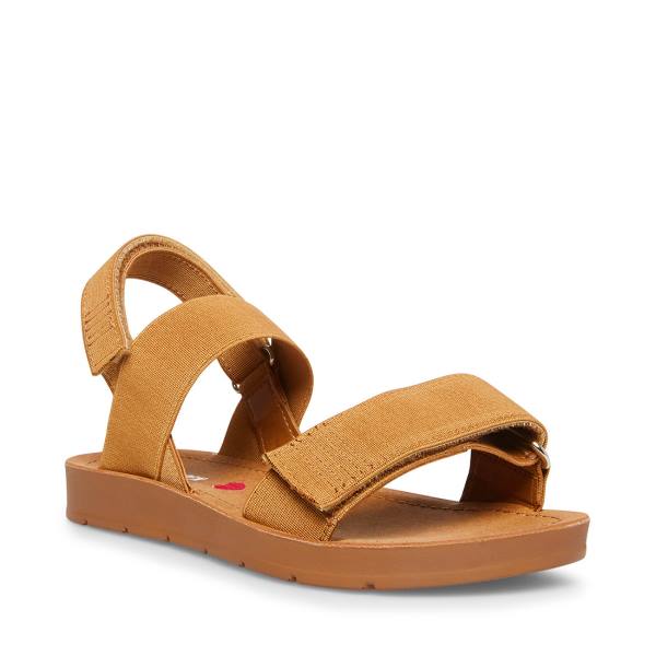 Steve Madden Apasquel Tan Kids' Sandals Brown | SM-795XO