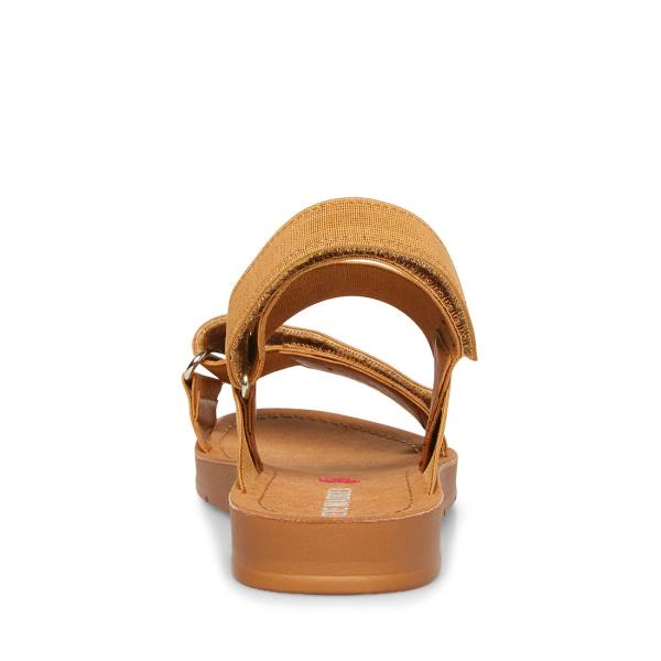 Steve Madden Apasquel Tan Kids' Sandals Brown | SM-795XO