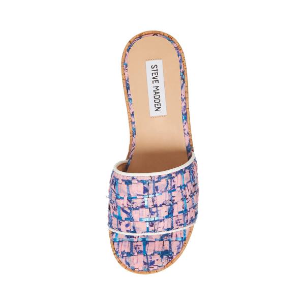 Steve Madden Aria Women's Sandals Pink Multicolor | SM-529QS