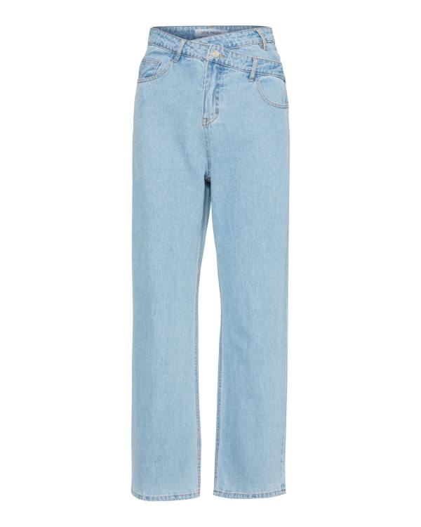 Steve Madden Asymmetrical Boyfriend Jean Women's Bottoms Blue | SM-198FV