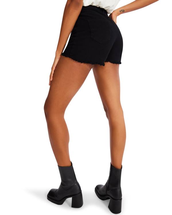 Steve Madden Asymmetrical Women's Shorts Black | SM-641VZ