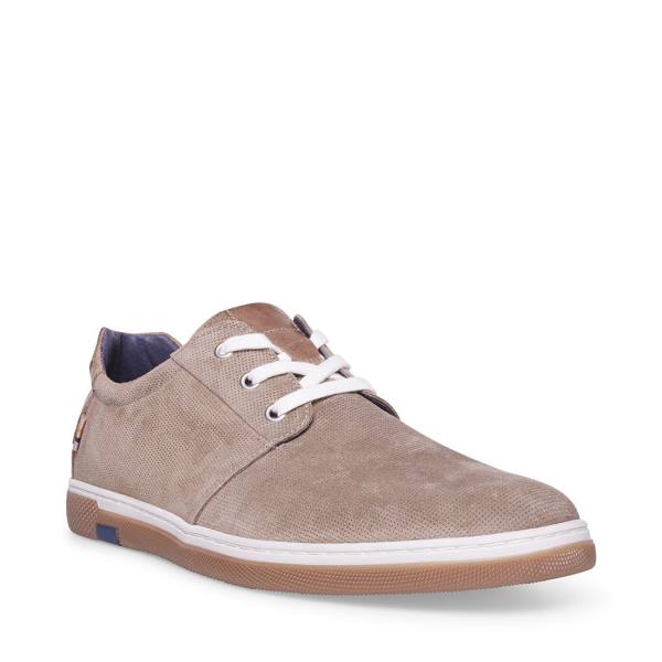 Steve Madden Austinn Tan Suede Men's Sneakers Brown | SM-137BN