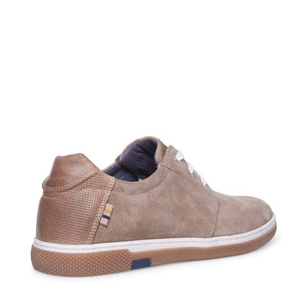 Steve Madden Austinn Tan Suede Men's Sneakers Brown | SM-137BN