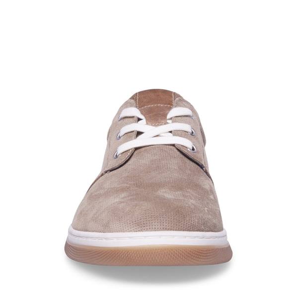 Steve Madden Austinn Tan Suede Men's Sneakers Brown | SM-137BN