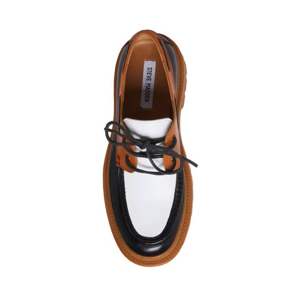 Steve Madden Bane Cognac Men's Sneakers Black Brown | SM-209ZF