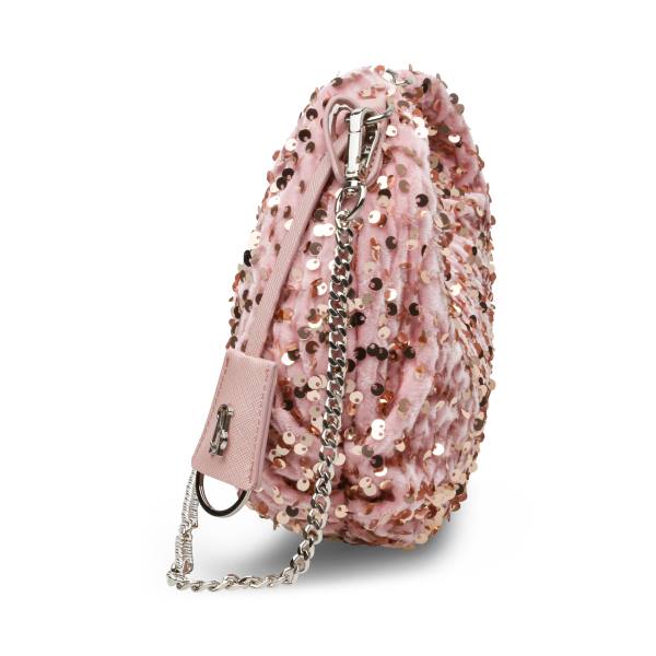 Steve Madden Bbrenda Sequins Blush Women's Crossbody Bags Pink | SM-820CO