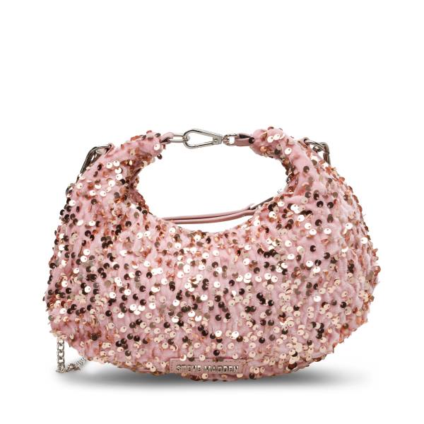 Steve Madden Bbrenda Sequins Blush Women's Crossbody Bags Pink | SM-820CO