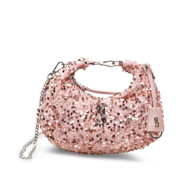 Steve Madden Bbrenda Sequins Blush Women\'s Crossbody Bags Pink | SM-820CO