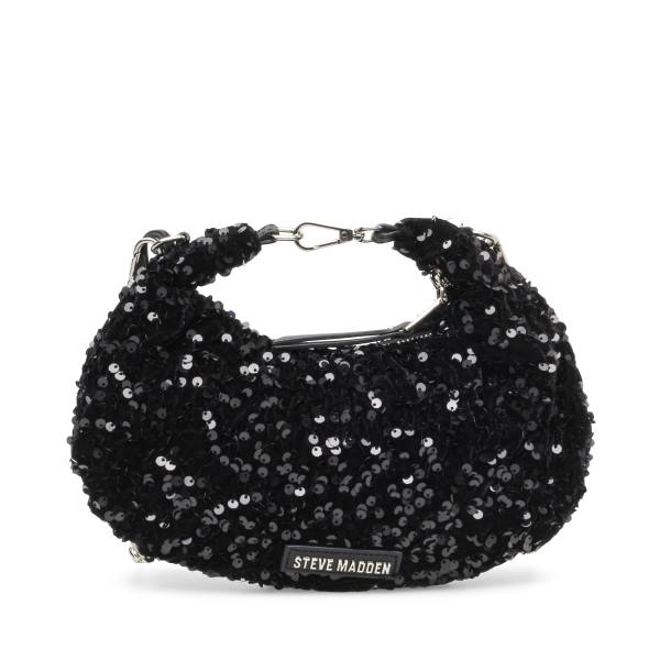 Steve Madden Bbrenda Sequins Women's Crossbody Bags Black | SM-164SV