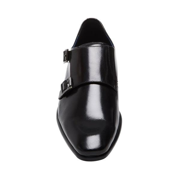 Steve Madden Beaumont Leather Men's Dress Shoes Black | SM-461CR