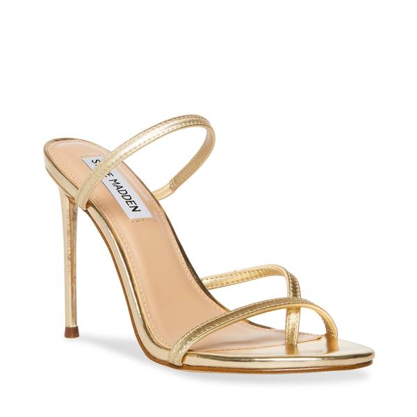 Steve Madden Bellezza Women's Heels Gold | SM-947YP