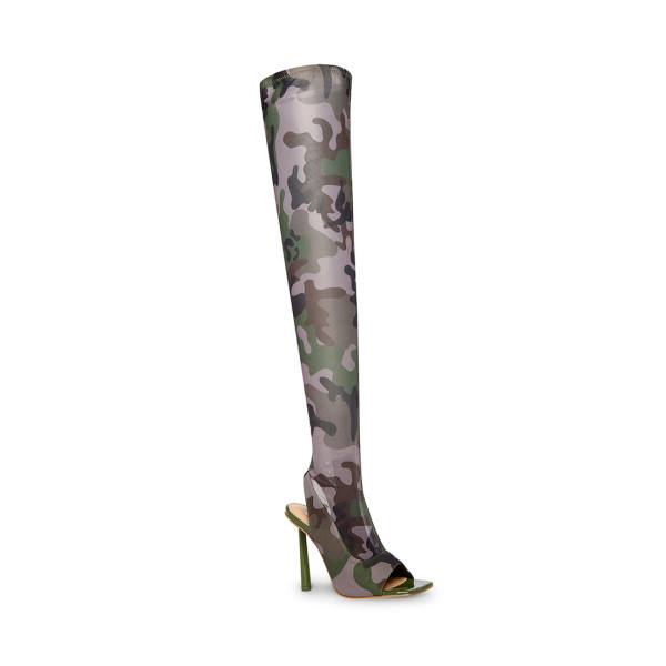 Steve Madden Beverley Women's Boots Camouflage | SM-014JY