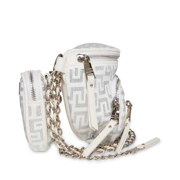 Steve Madden Bmaximas Women's Crossbody Bags White Silver | SM-638YS