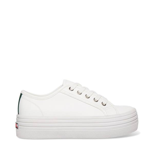 Steve Madden Bobbi30 Women\'s Sneakers White Green | SM-764DW