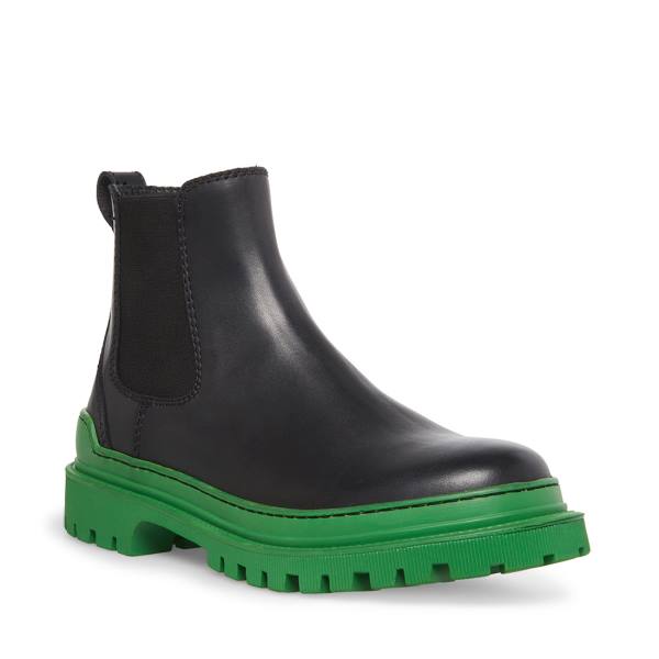 Steve Madden Bodee Men's Boots Black Green | SM-581ZB