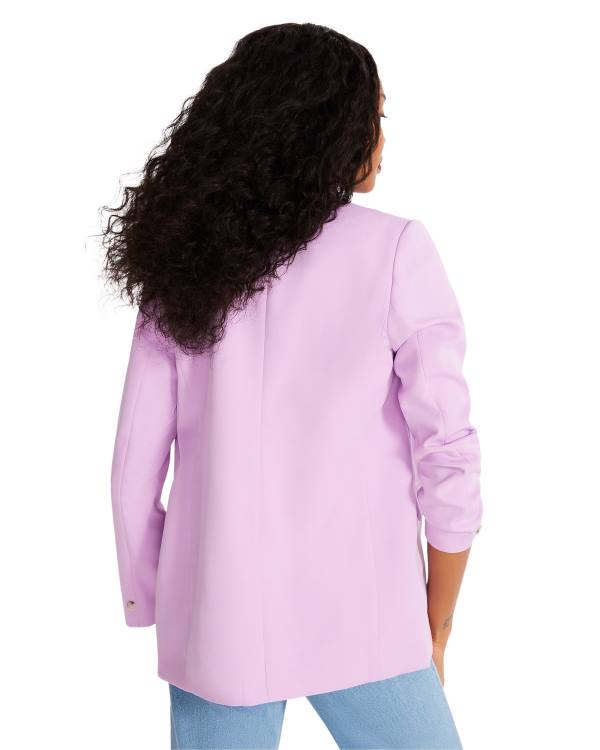 Steve Madden Boyfriend Blazer Women's Jackets Purple | SM-704PU