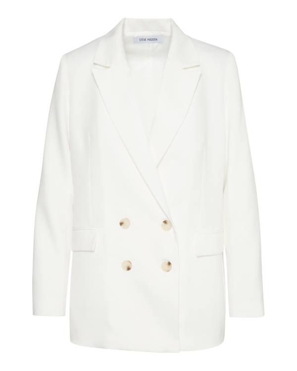 Steve Madden Boyfriend Blazer Women's Jackets White | SM-709OL