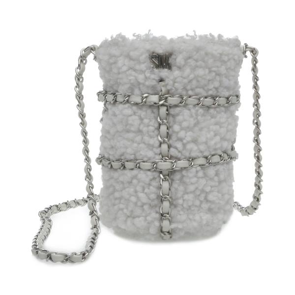 Steve Madden Bquench Faux Fur Women\'s Crossbody Bags White | SM-093RX