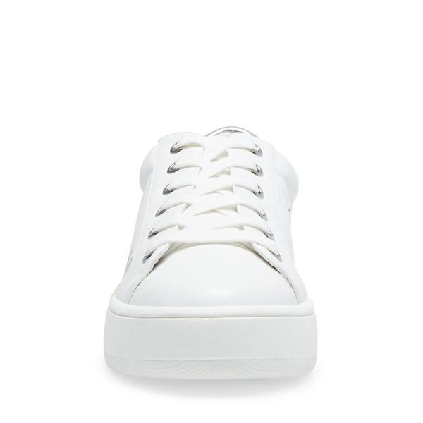 Steve Madden Brexton Women's Sneakers White Silver | SM-901VM