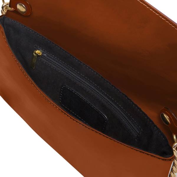 Steve Madden Bsublime Cognac Patent Women's Shoulder Bags Brown | SM-756GE