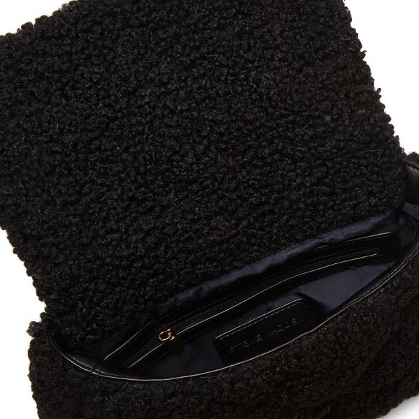 Steve Madden Bterra Shearling Women's Shoulder Bags Black | SM-847PJ