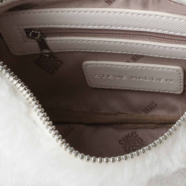 Steve Madden Bvital Faux Fur Women's Shoulder Bags White | SM-275LQ