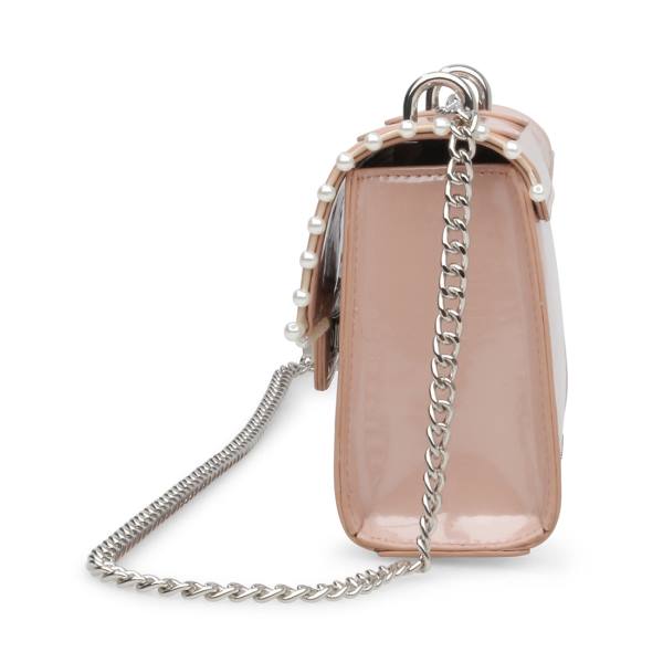 Steve Madden Bvyper Pearl Blush Patent Women's Crossbody Bags Pink | SM-459PI